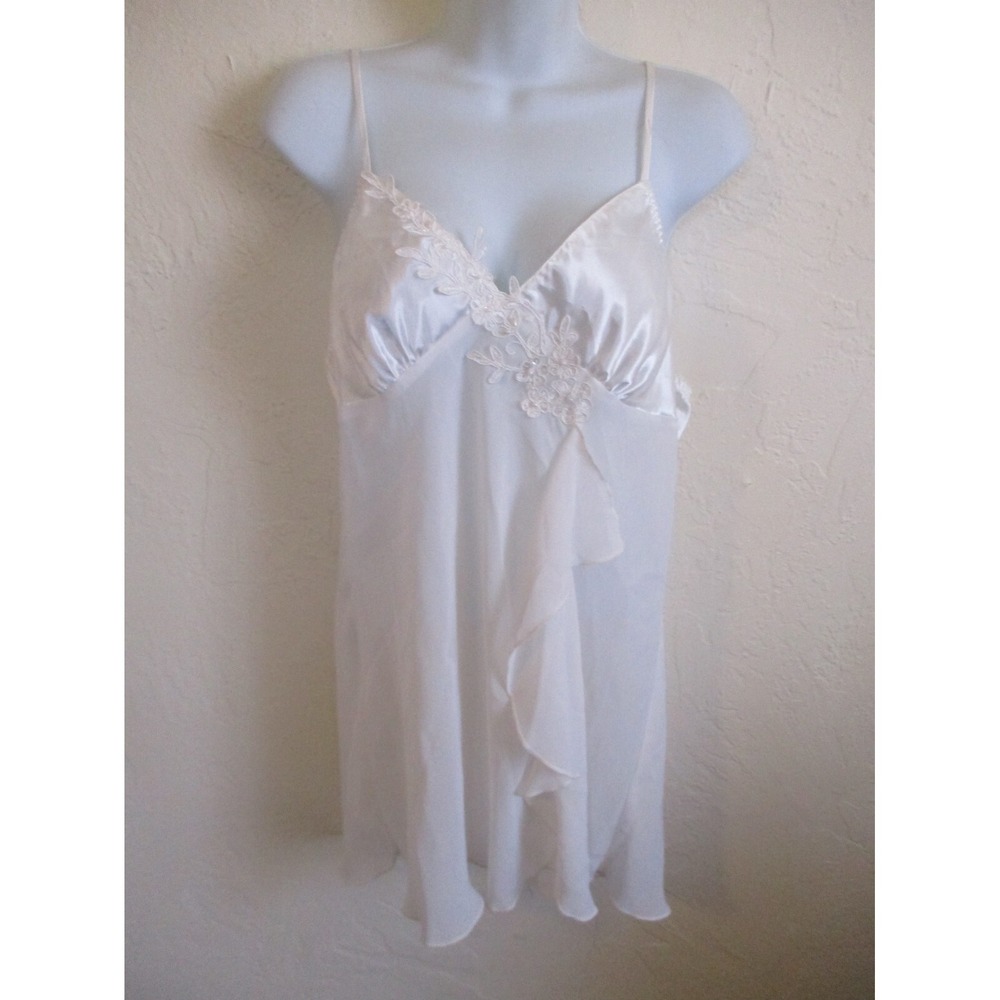 Belle Nuit Satin & Sheer baby Doll Lingerie Size XL NWT